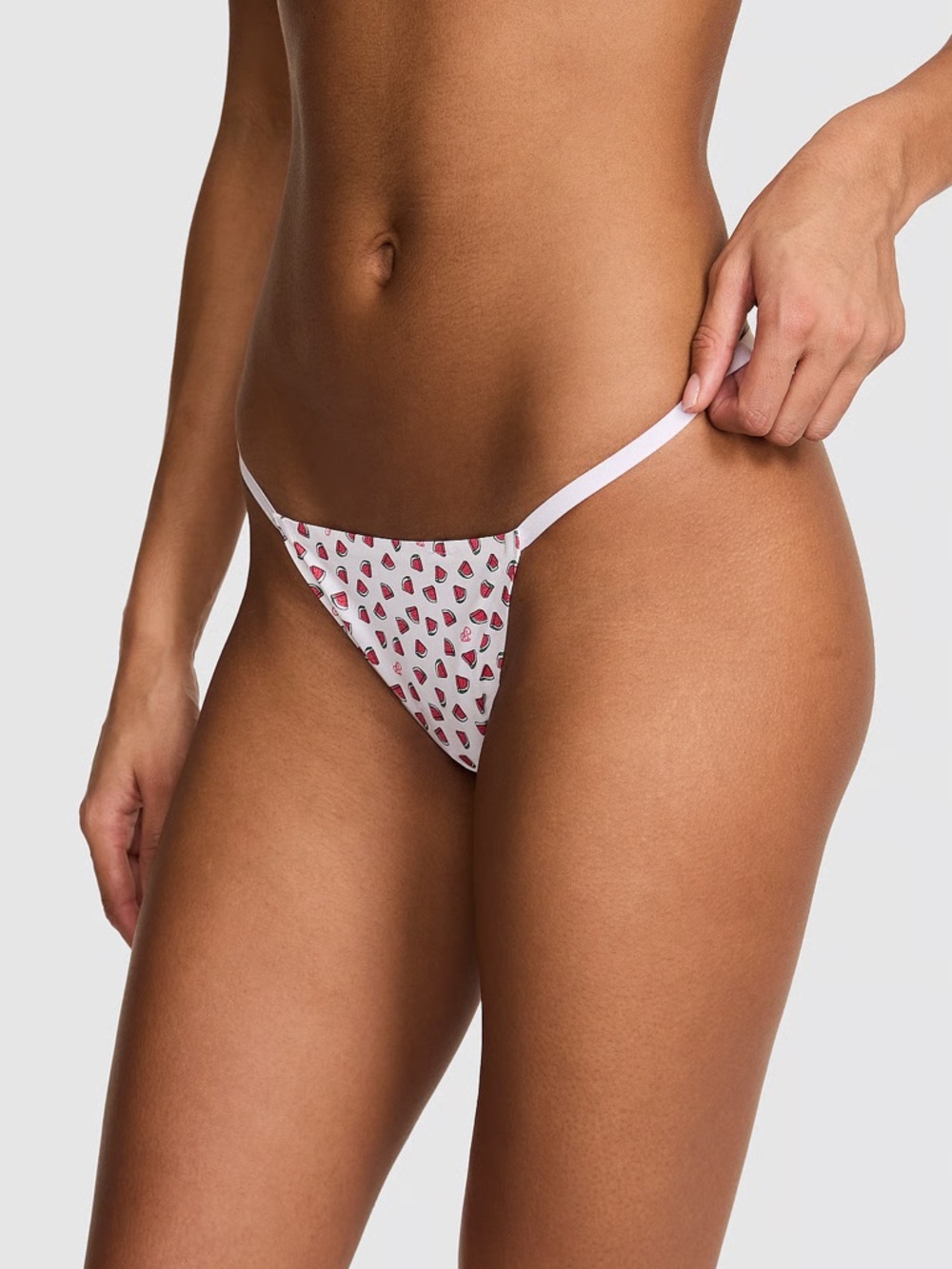 NWT Victoria’s Secret White Watermelon Thong / V String Panties Large